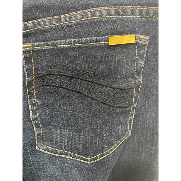 WHBM Dark Denim Zip Ankle Skinny Jeans Mid-Rise Women's Sz 4 - Picture 7 of 9